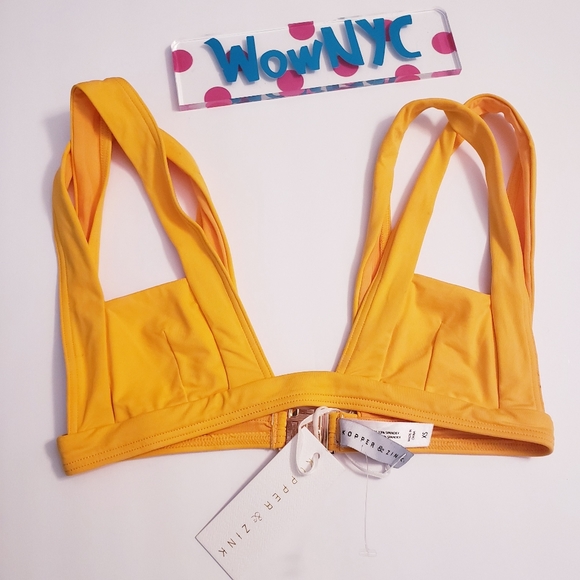 New KOPPER & ZINK Mango Sexy Cutout Bikini Top XS - Picture 2 of 8